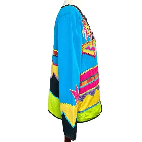 Vintage Draper's & Damon's Womens Size M Embroidered Patchwork Jacket Blazer - Picture 9 of 15